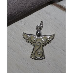 SU Angel Sterling Enamel Charm 1G / 0.7in